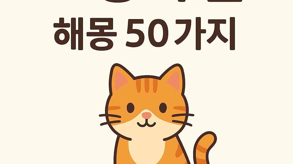 고양이꿈 해몽 50가지