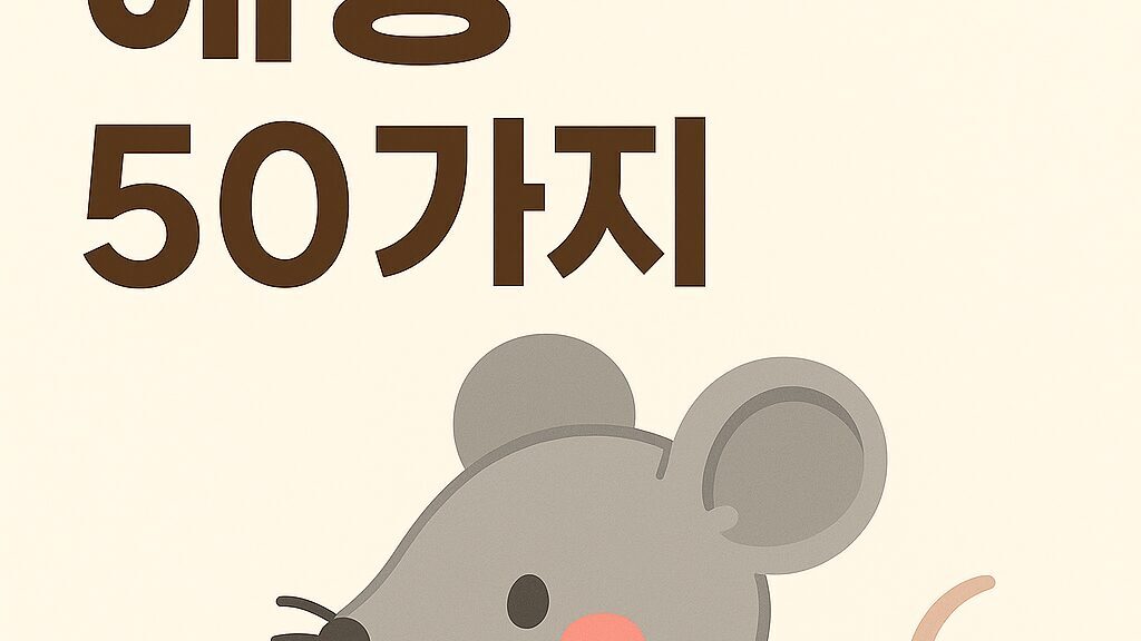 🐭 쥐 꿈 해몽 50가지