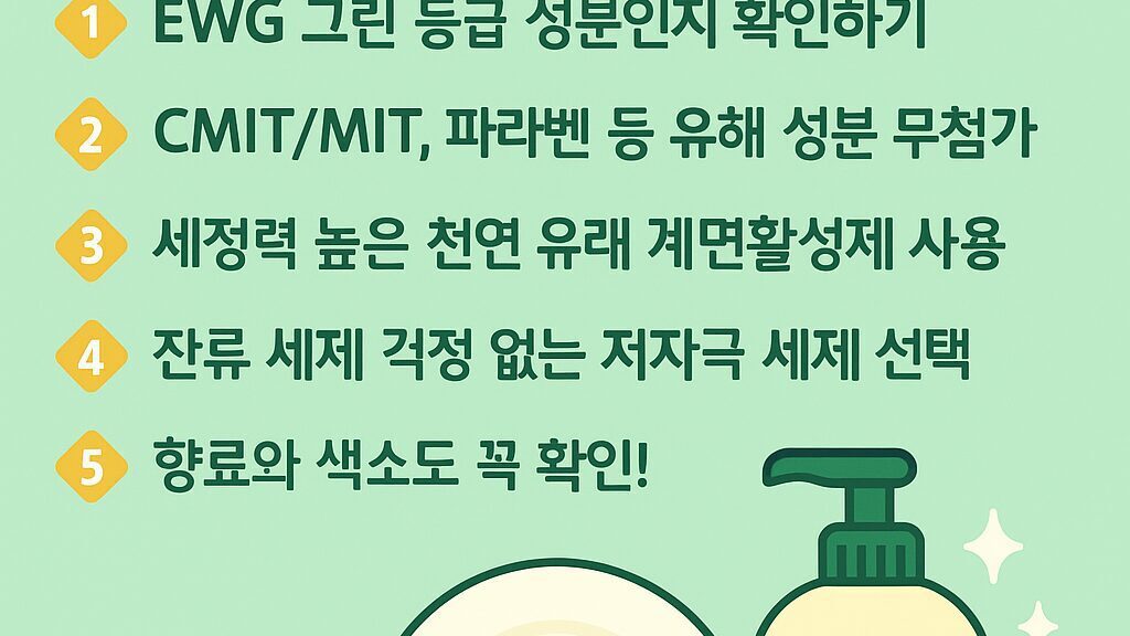 🍽️ 주방세제 성분 고르는 기준 5가지