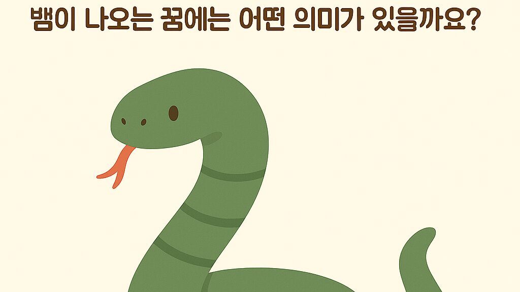 뱀꿈 해몽 50가지
