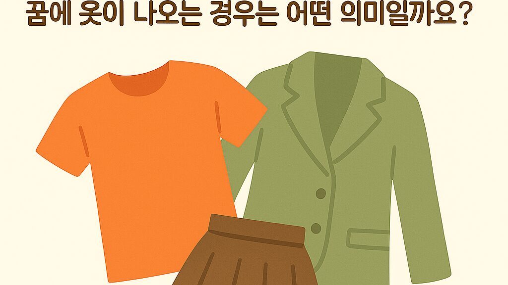 옷 꿈 해몽 50가지