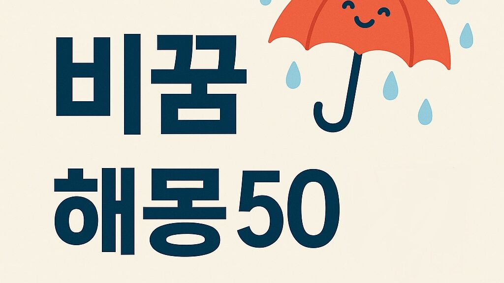 비꿈 해몽 50가지