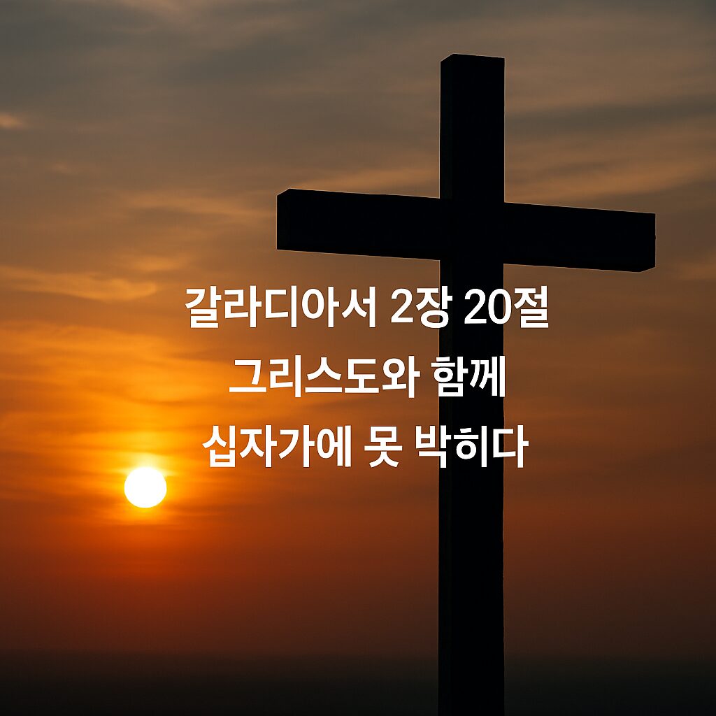 ✝️ 갈라디아서 2장 20절 – 그리스도와 함께 십자가에 못 박히다