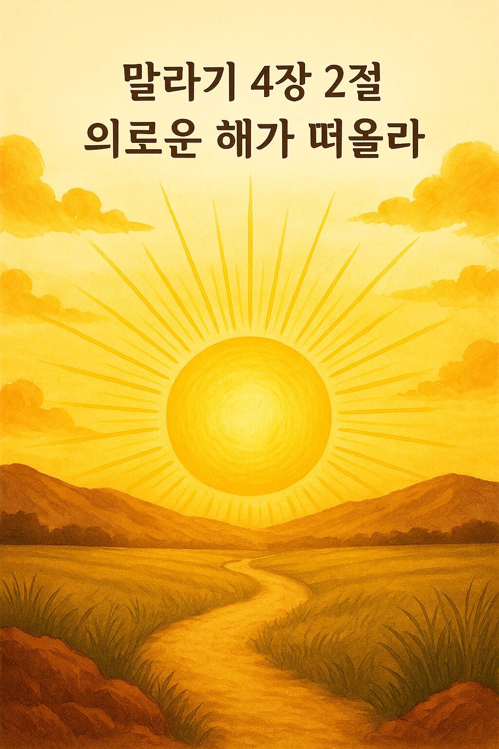 ✝️ 말라기 4장 2절 – 의로운 해가 떠올라