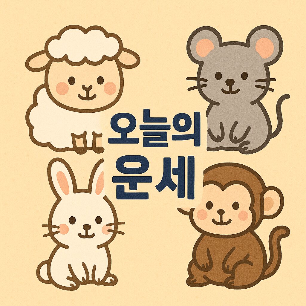 띠별 오늘의 운세 – 2025년 9월 21일 (일요일)