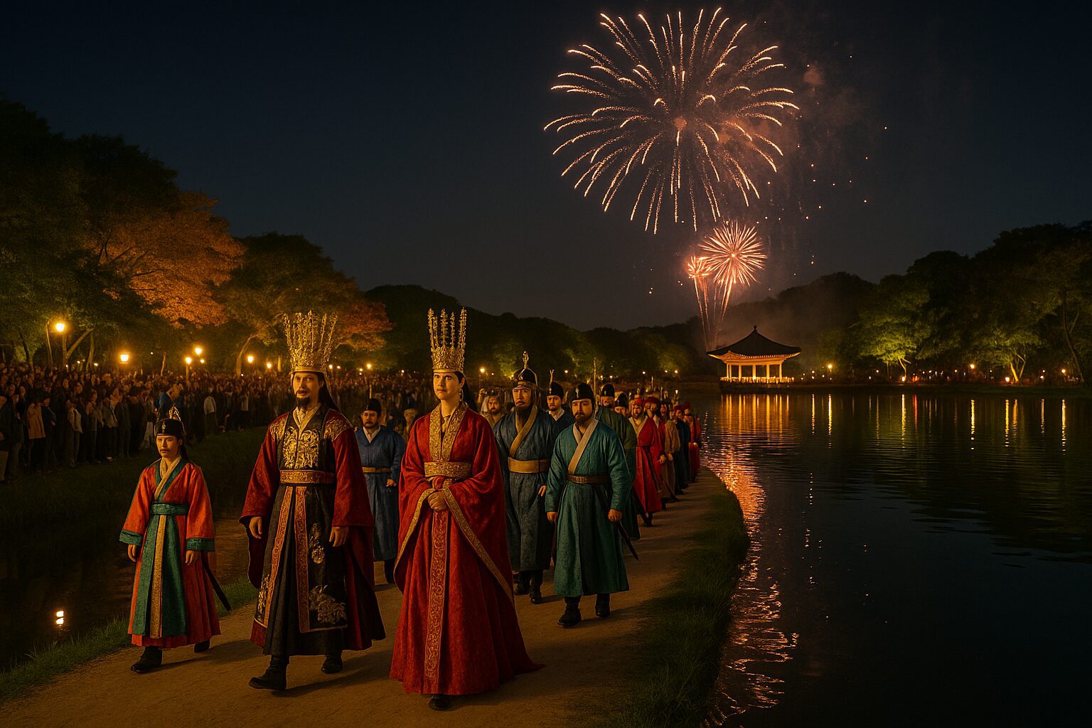 👑 부여 백제문화제 – 찬란한 백제의 혼, 부여에 피어나다 천오백 년 전 백제의 영광이 되살아나는 역사문화축제! 궁남지의 불꽃과 미디어아트가 어우러진 부여의 대표 가을축제예요. 🌸