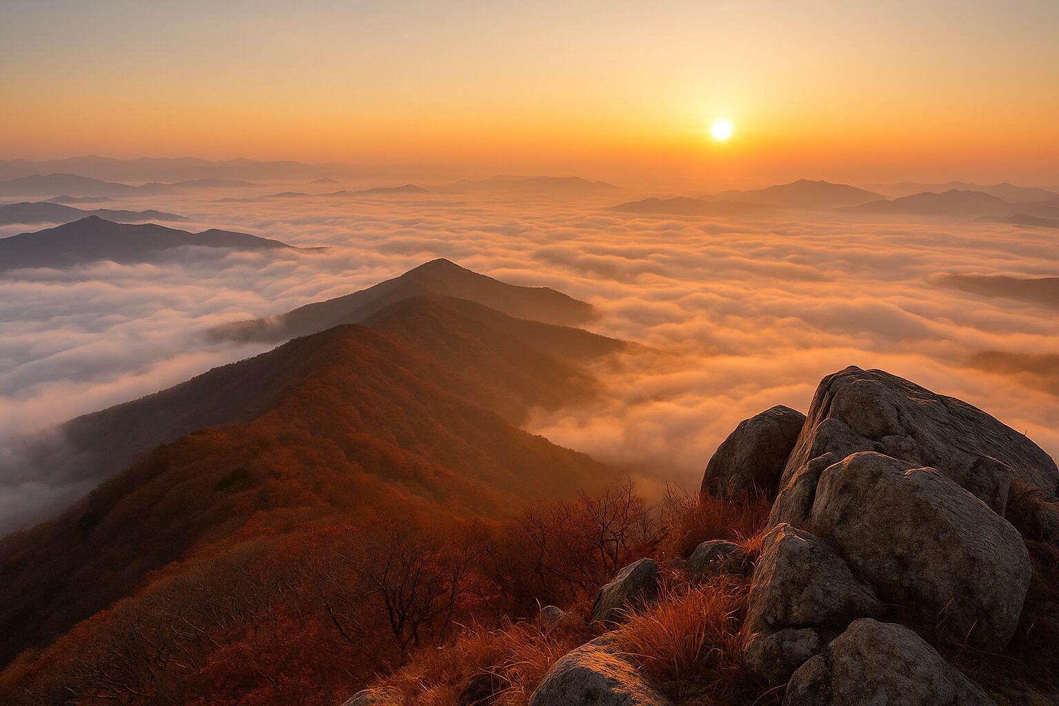 원효산 – 운해가 아름다운 고요한 명산