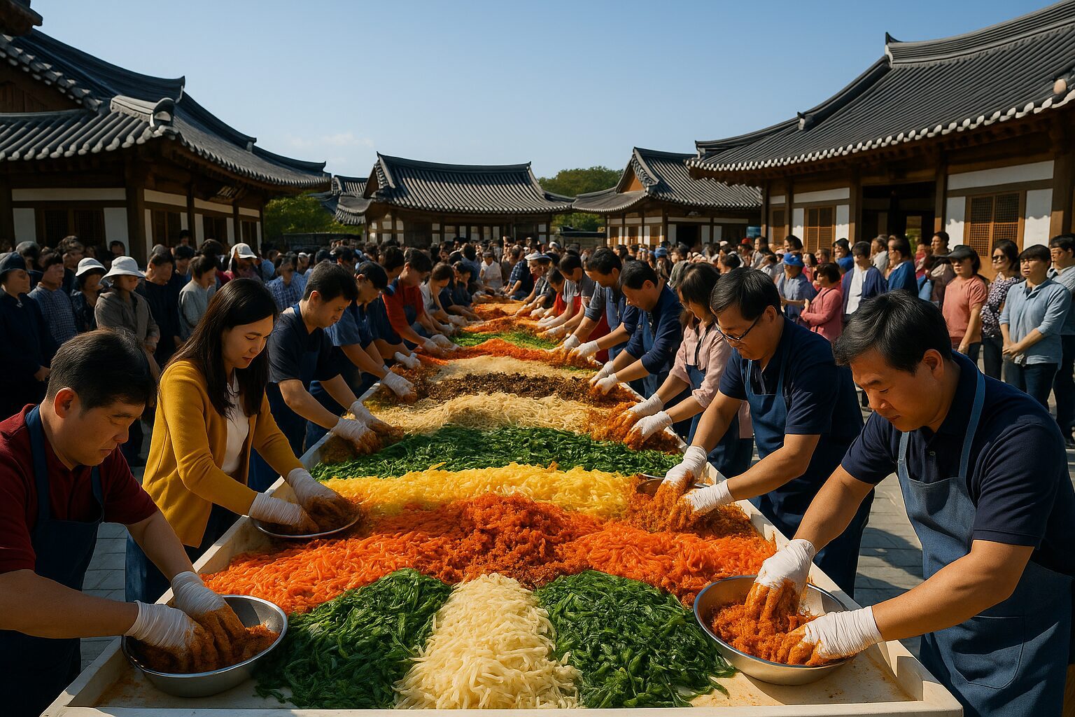 🍚 전주 비빔밥축제 – 오색찬란한 한 그릇의 예술 전주의 맛과 멋을 담은 대한민국 대표 미식축제! 대형 비빔밥 만들기와 전통공연이 어우러지는 가을의 맛 여행입니다. 🥢