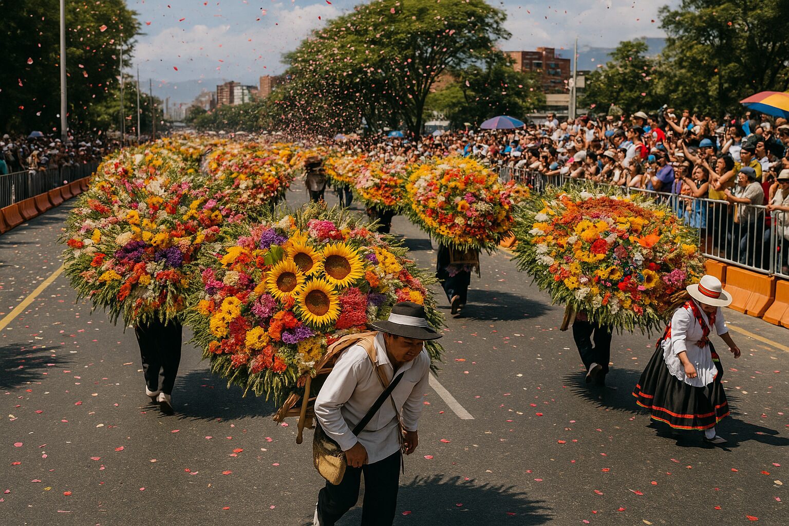 콜롬비아 메데진 꽃축제 (Feria de las Flores) – 꽃이 도시를 물들이는 환상의 퍼레이드