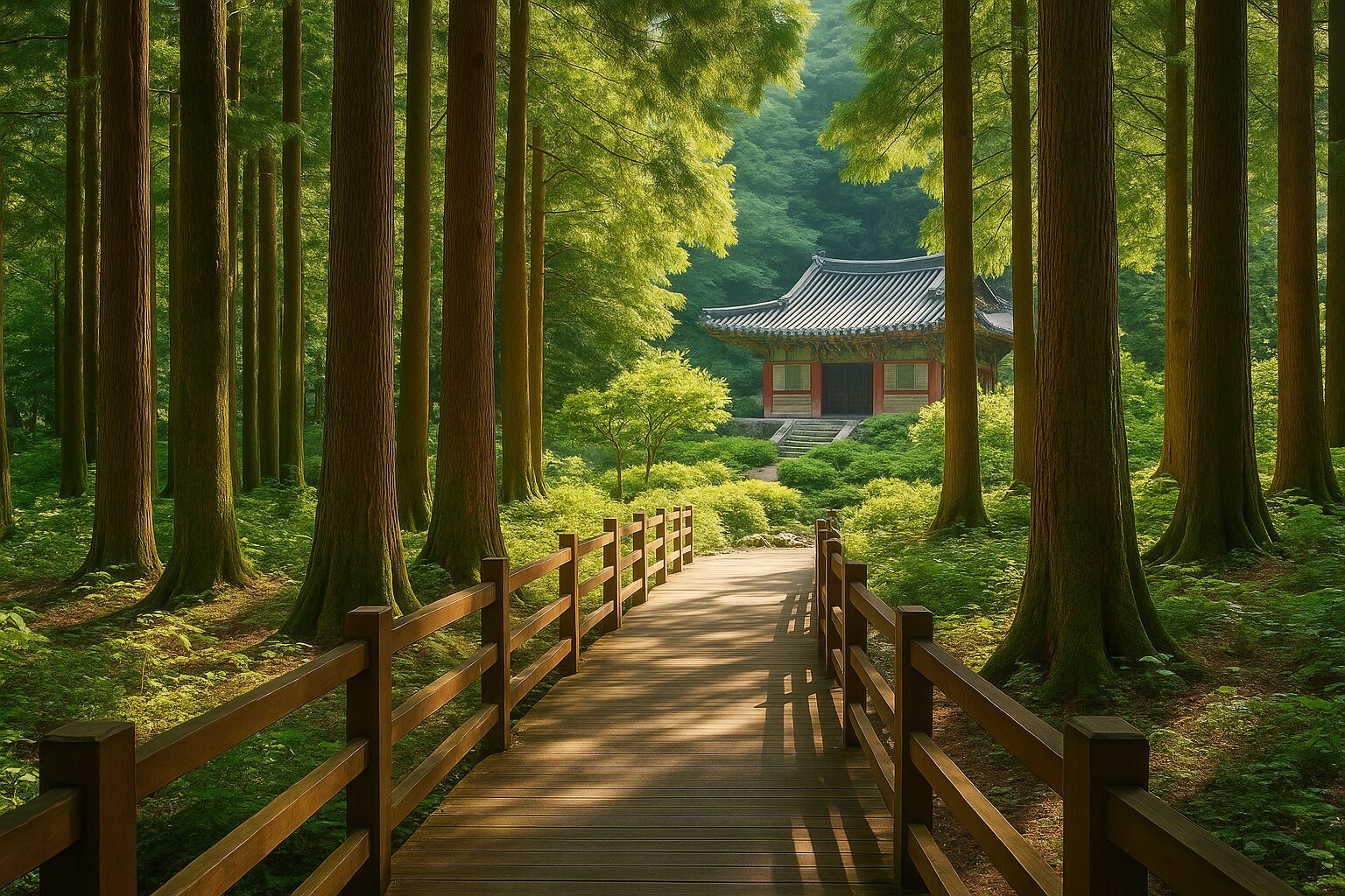 밀양 만어사자연숲 – 고즈넉한 사찰 옆 자연의 향기, 치유의 숲