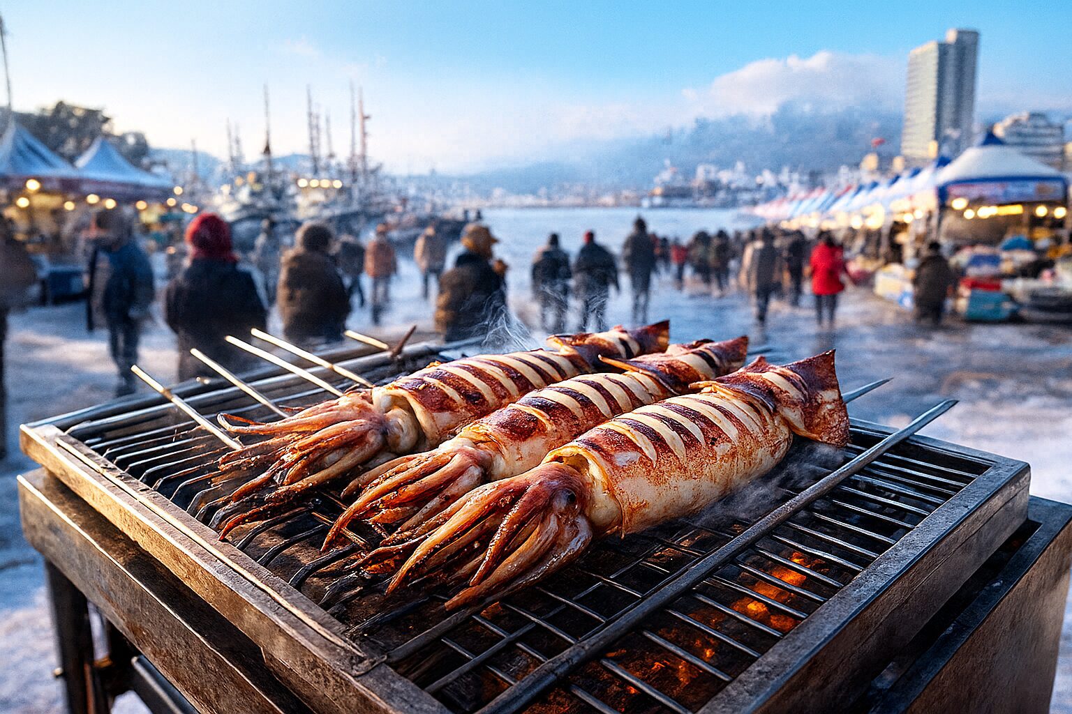 속초 겨울오징어축제 – 찬바람 따라 만나는 겨울 바다의 별미