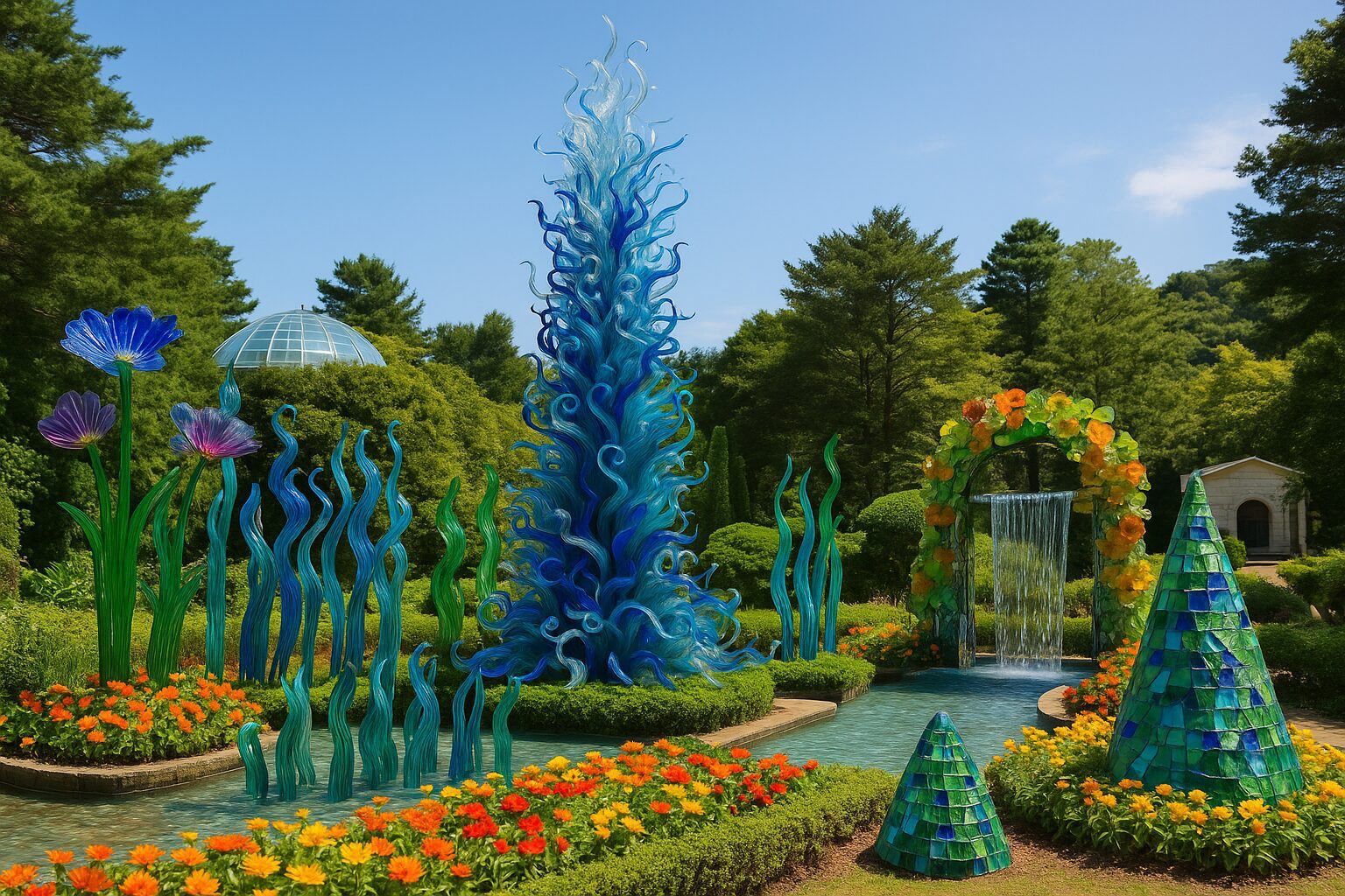 제주유리의성식물원 – 환상적인 유리예술과 자연이 만나는 공간