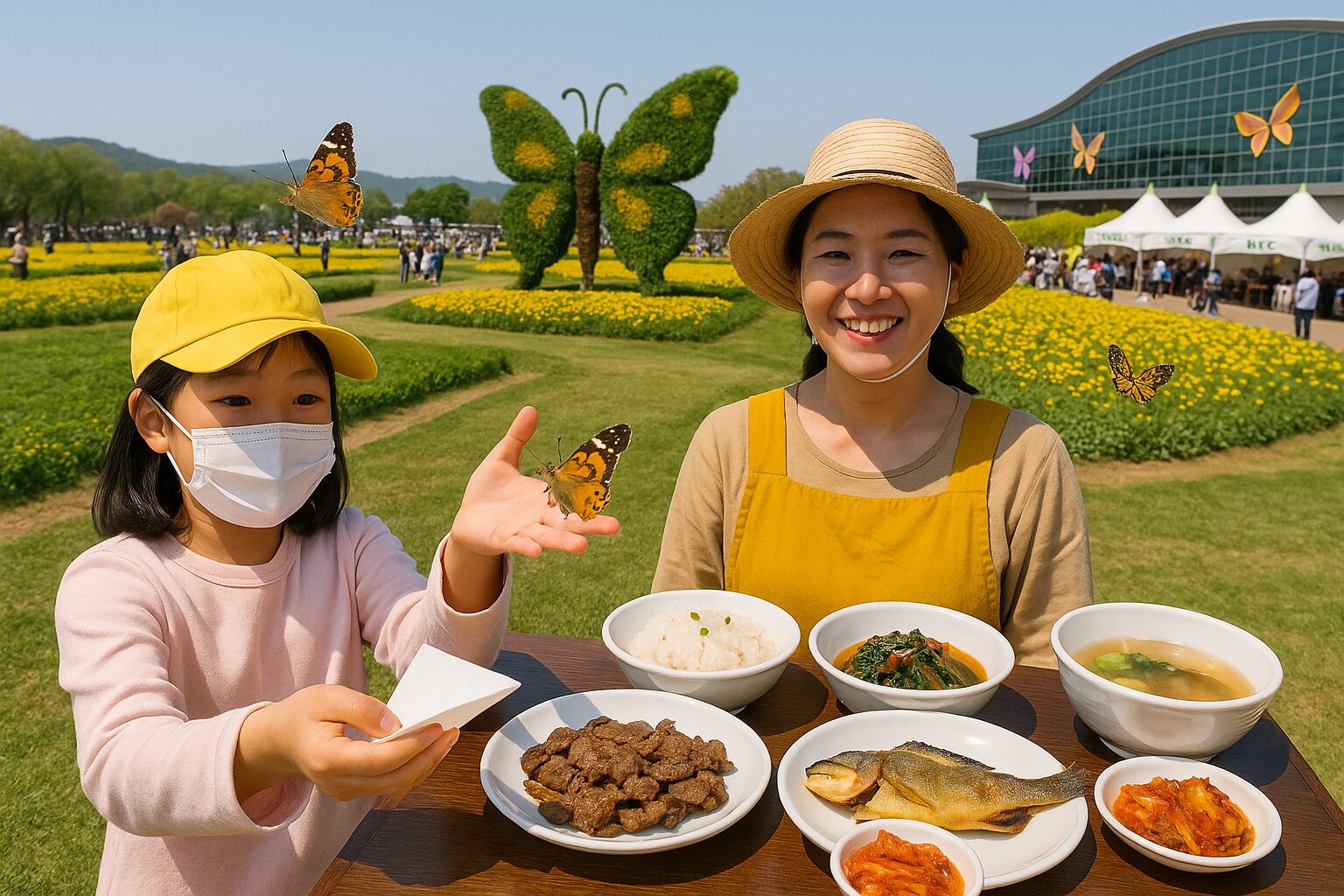 🦋 함평 나비·먹거리축제 – 자연과 미식이 어우러진 봄의 축제 나비와 꽃이 피는 생태공원 속에서 즐기는 한우구이와 봄나물밥상! 향토음식과 자연이 함께하는 힐링 미식여행.