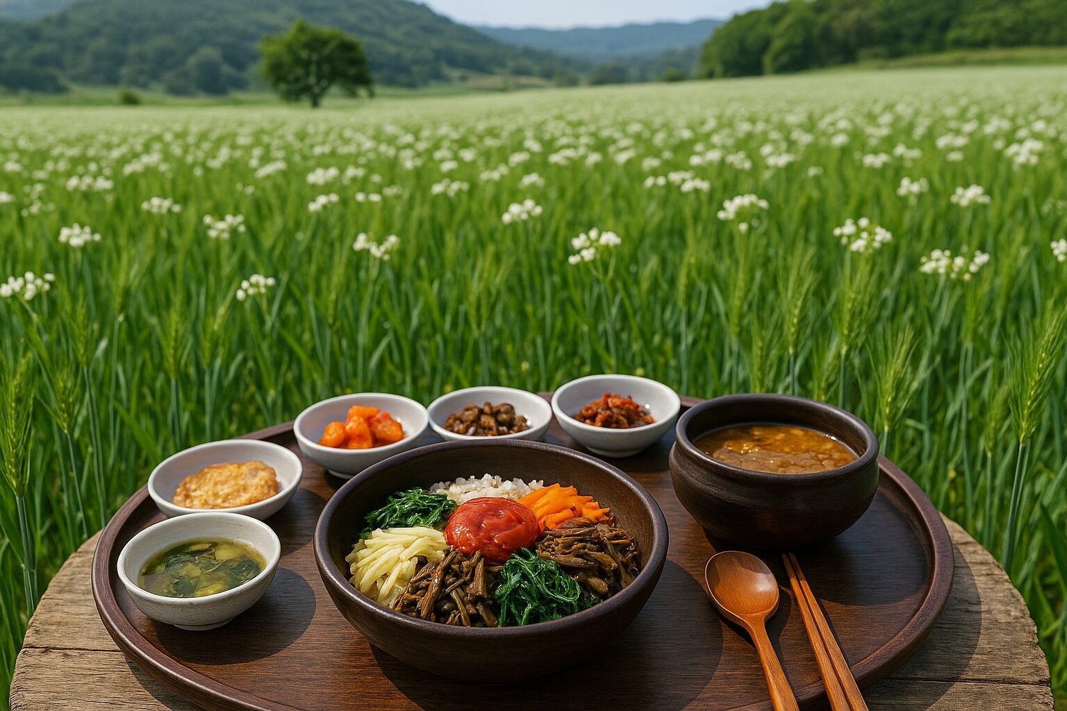 🌾 고창 청보리밭밥상축제 – 초록빛 들판 속 봄의 향기 푸른 보리밭과 함께 즐기는 건강한 밥상! 자연과 미식이 어우러진 고창의 대표 봄 축제.
