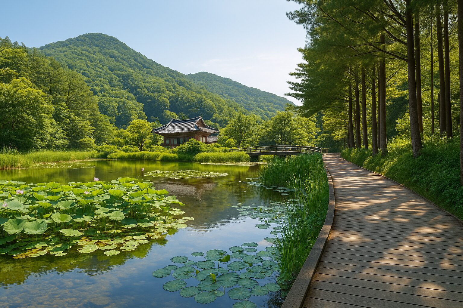 🌿 홍천 수타사생태수목원 – 고찰과 숲이 어우러진 천년의 정원
