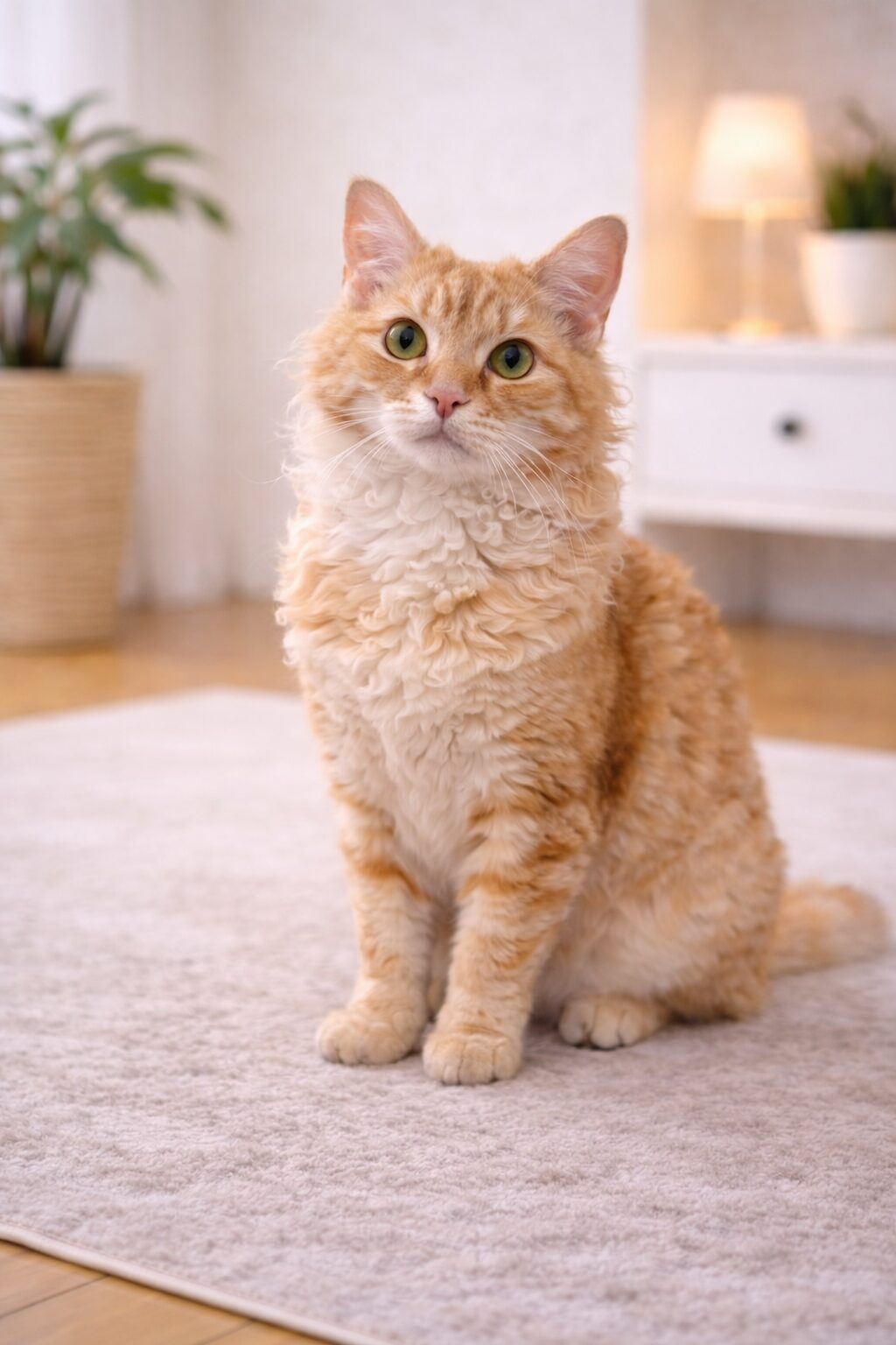 라팜 – 곱슬 털, 애교 많음