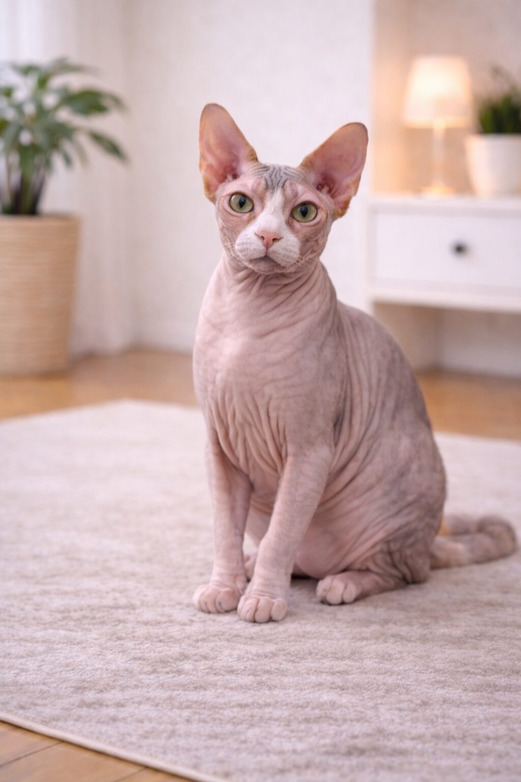 스핑크스 – 무모, 체온 높음