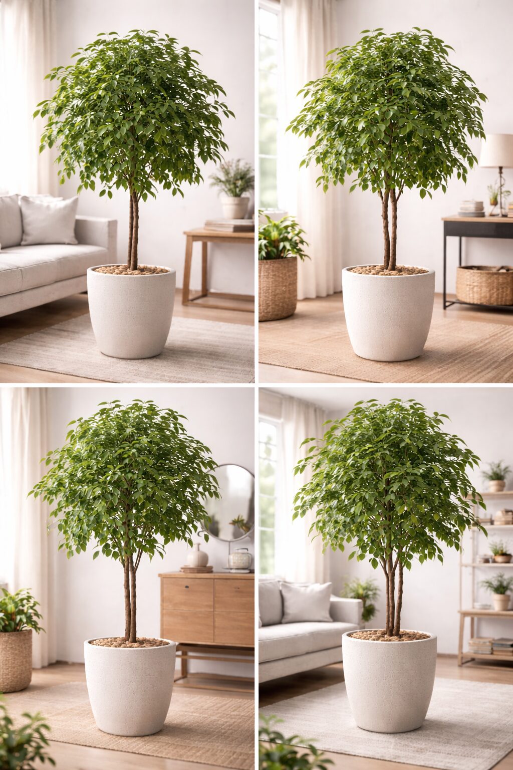 벤자민고무나무 – 공기정화에 도움 되는 우아한 실내 나무