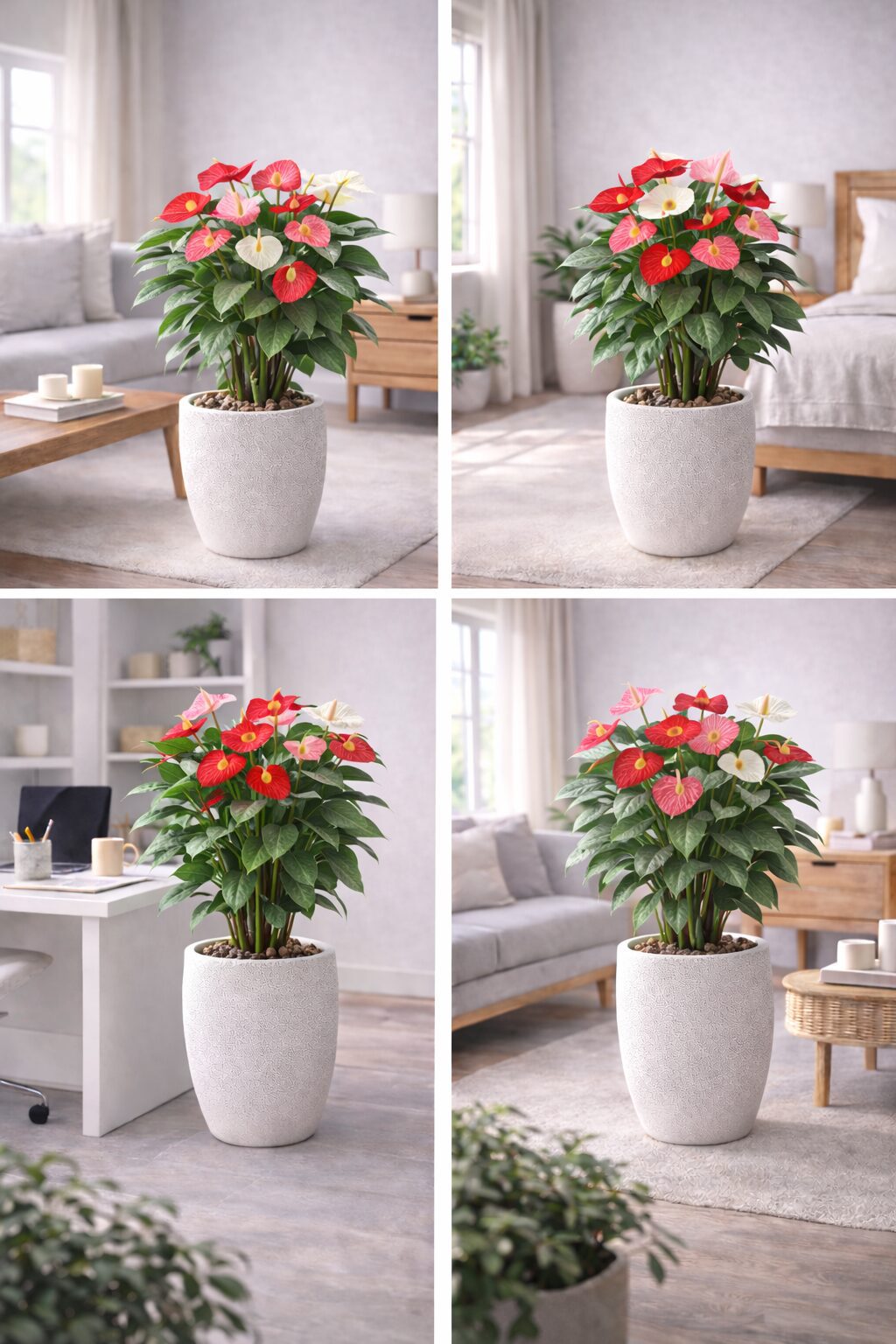 안스리움 – 공기 정화와 인테리어 효과를 동시에