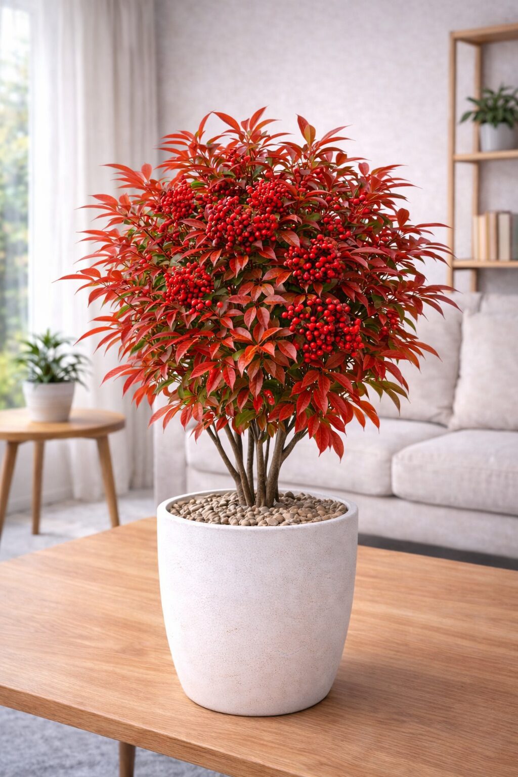 남천 – 붉게 물드는 잎이 행운을 상징