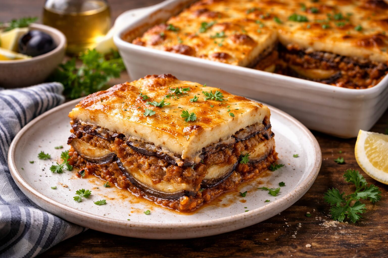 그리스 – 무사카 🇬🇷 지중해 풍미가 담긴 오븐 요리