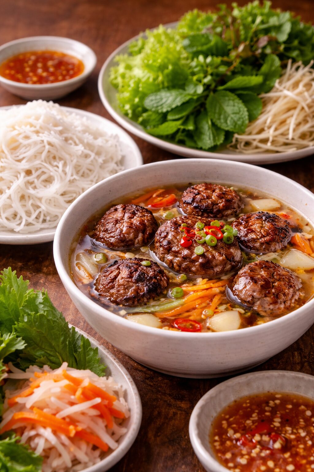 베트남 분짜 – 새콤달콤한 국물에 찍어 먹는 면 요리