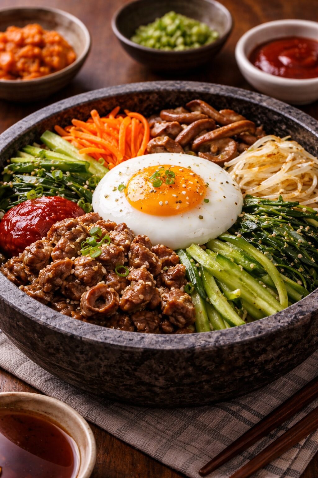 한국 비빔밥 – 다양한 재료가 어우러진 건강한 한 그릇