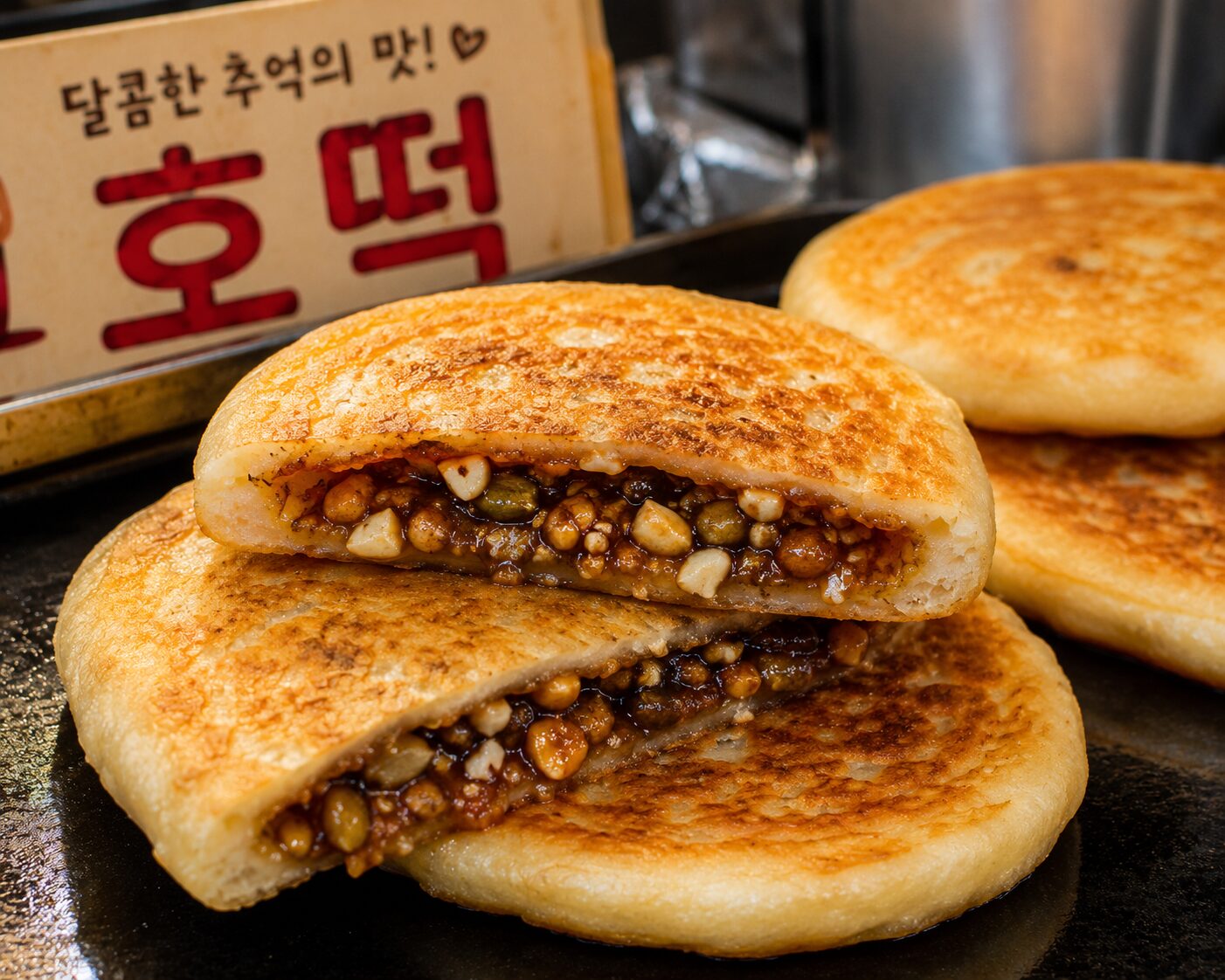 한국 호떡 – 달콤한 속이 가득한 겨울 대표 간식