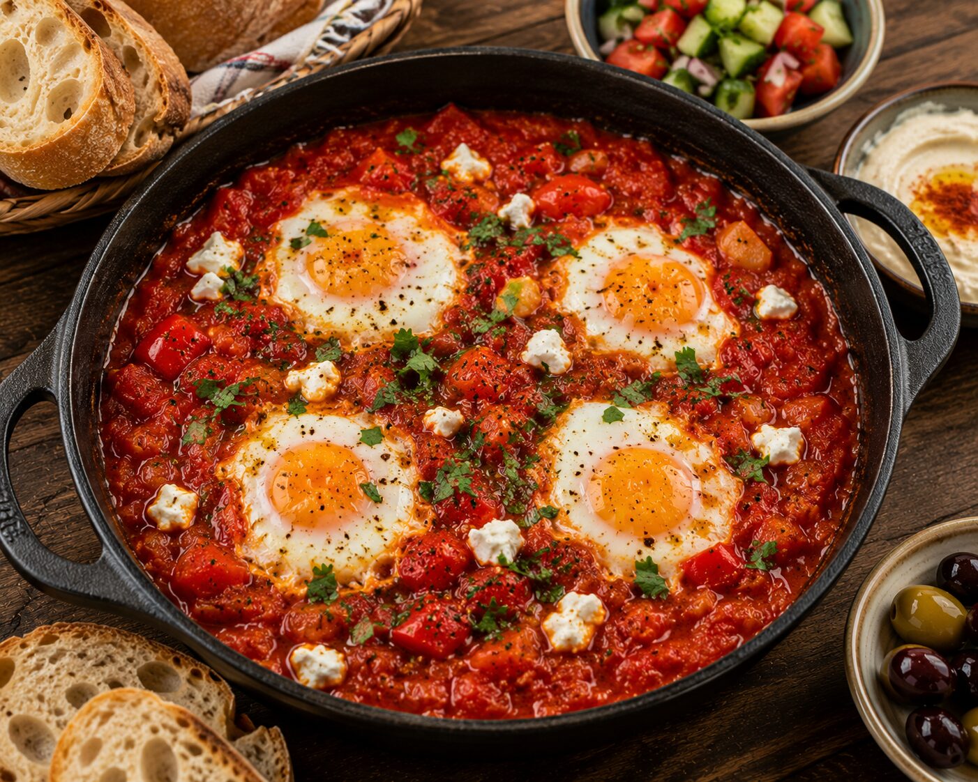 이스라엘 샥슈카 – 토마토 소스에 달걀을 익힌 중동 대표 요리