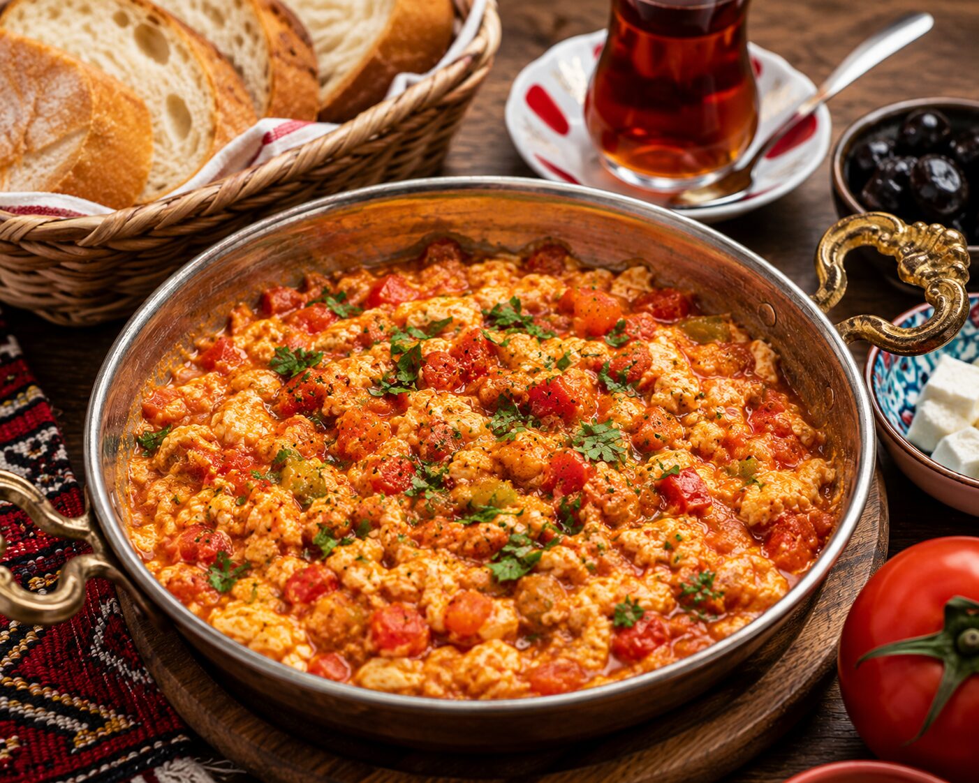 터키 메네멘 – 토마토와 달걀로 만드는 국민 아침 식사