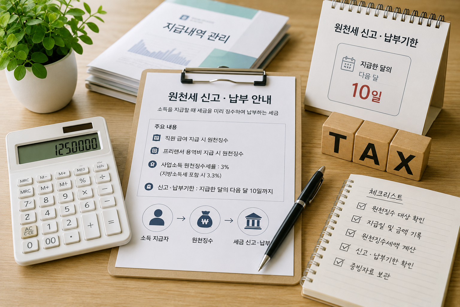 원천세란? 개인사업자가 직원·프리랜서에게 돈을 줄 때 꼭 알아야 할 세금