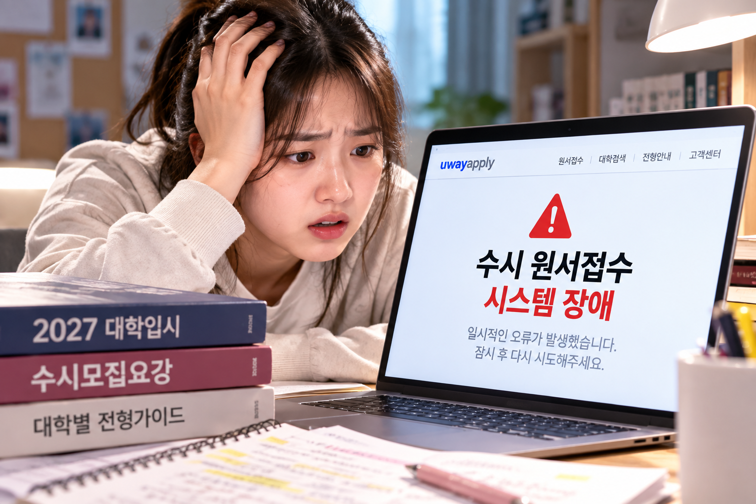 수시 원서접수 ‘먹통’